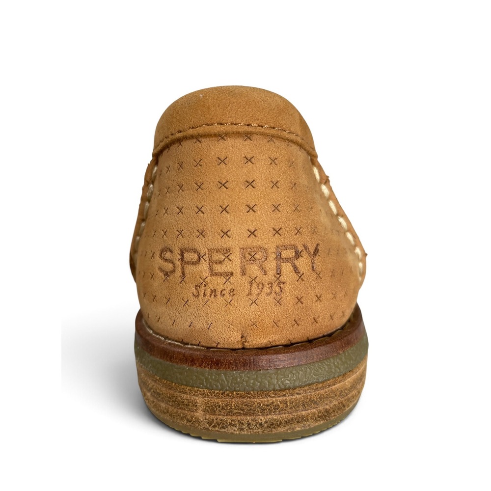 Sperry Seaport Penny Loafer Womens 7 Tan Leather Preppy Coastal Academia Style - Picture 3 of 16